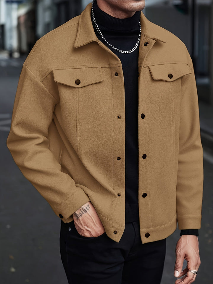 Men's Lapel Polyester Jacket