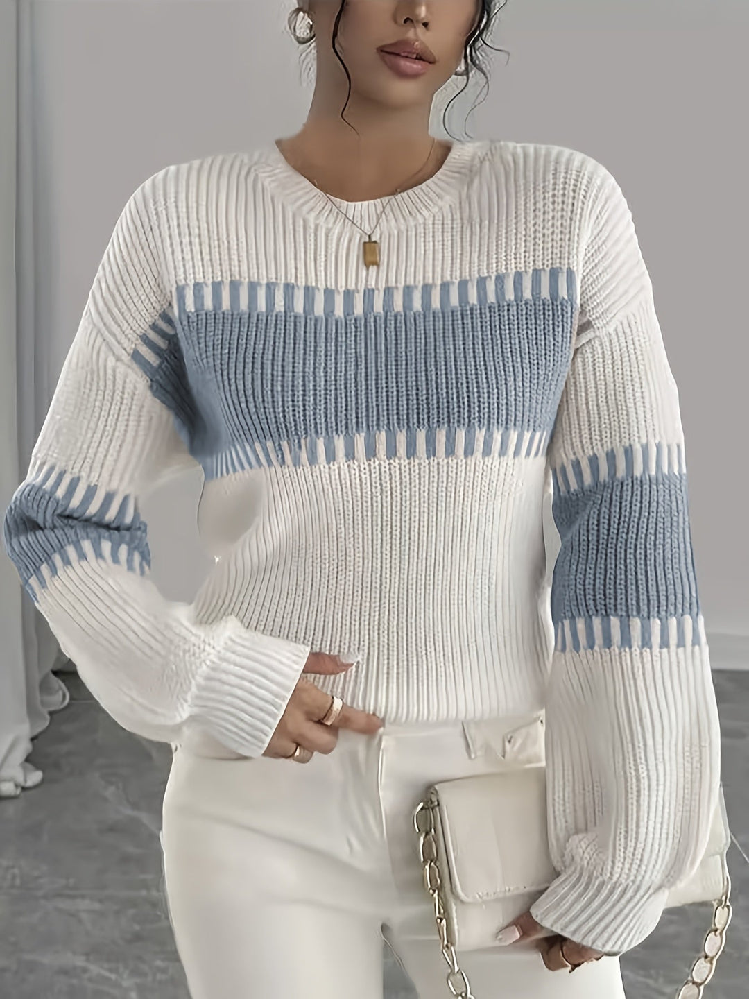 Adelaide | Color-Block Striped Sweater