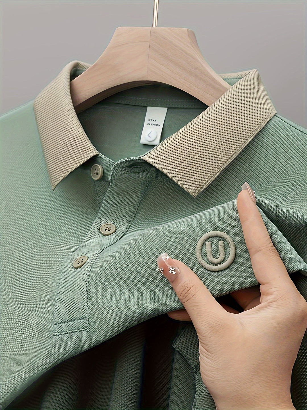 Men's Embroidered Lapel Shirt