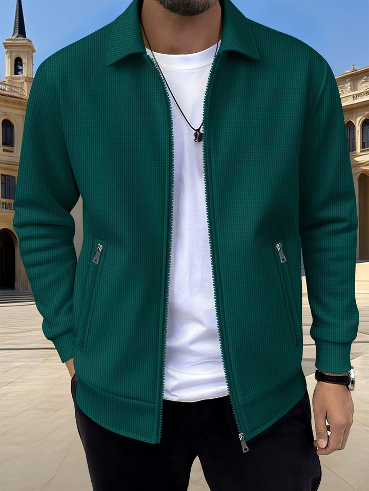 Men's Sports Lapel Zip Jacket