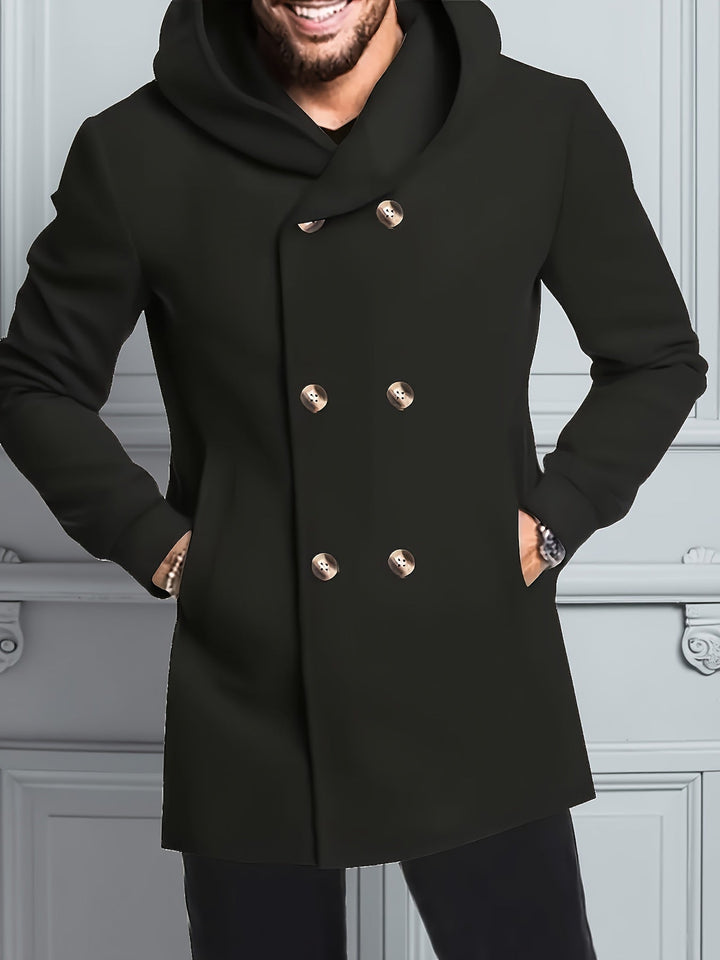 Men's Tweed Hooded Coat