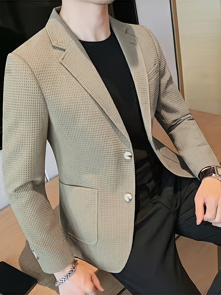 Men's Waffle Knit Blazer