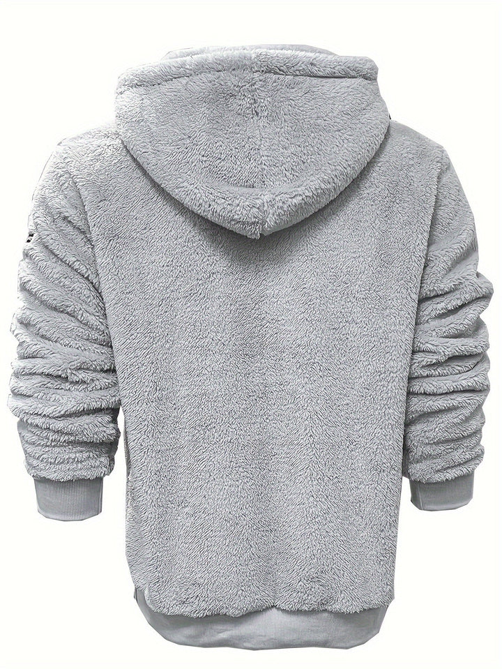 Men's Plush Hooded Zip Hoodie