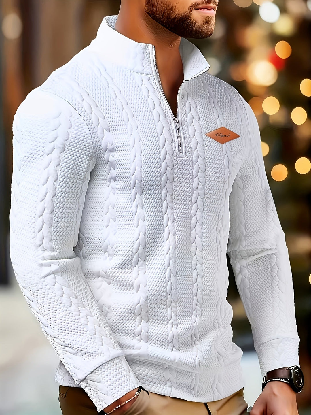 Men's Zipper Knit Sweater