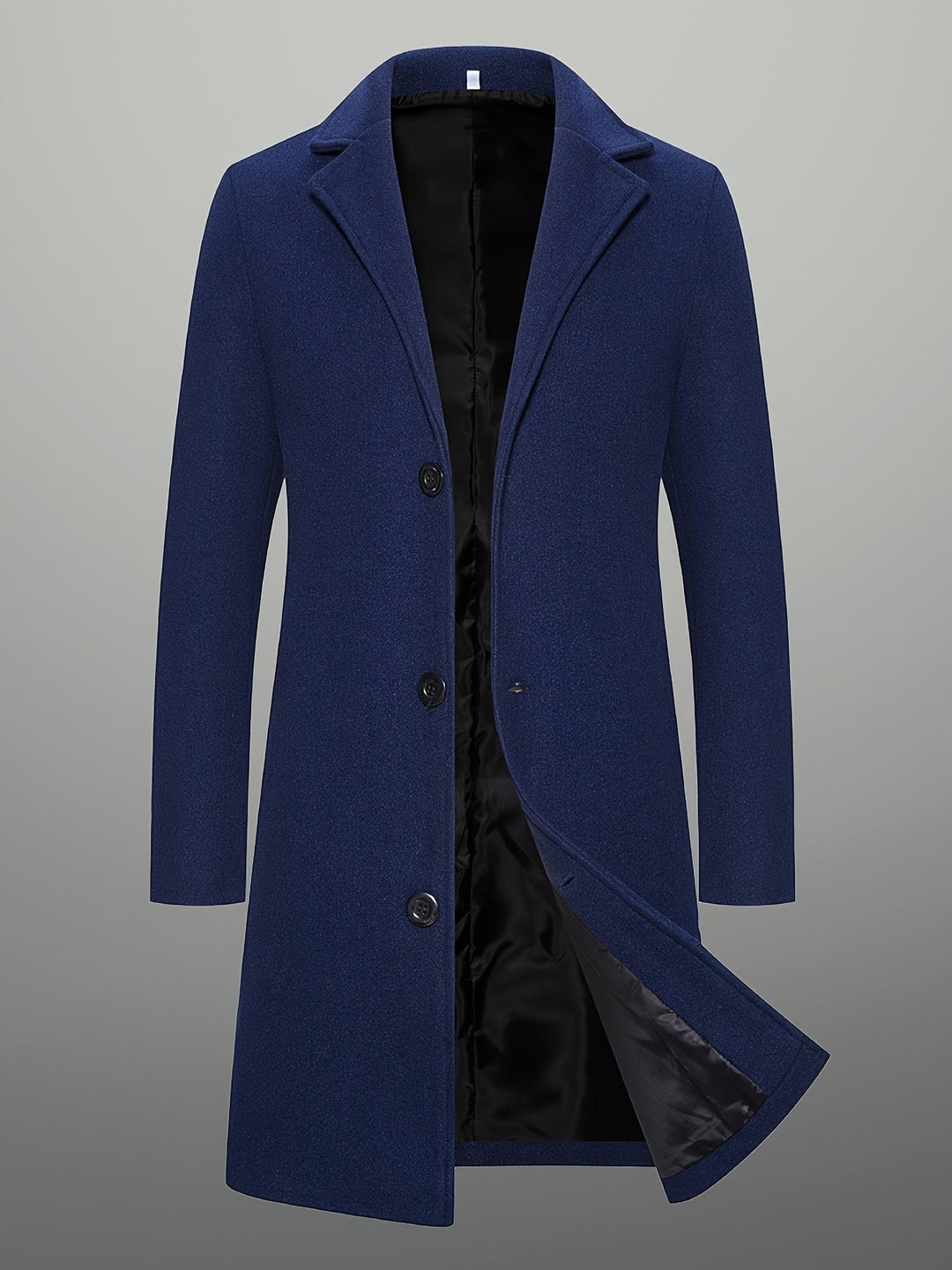 Men's Mid-Length Tweed Coat