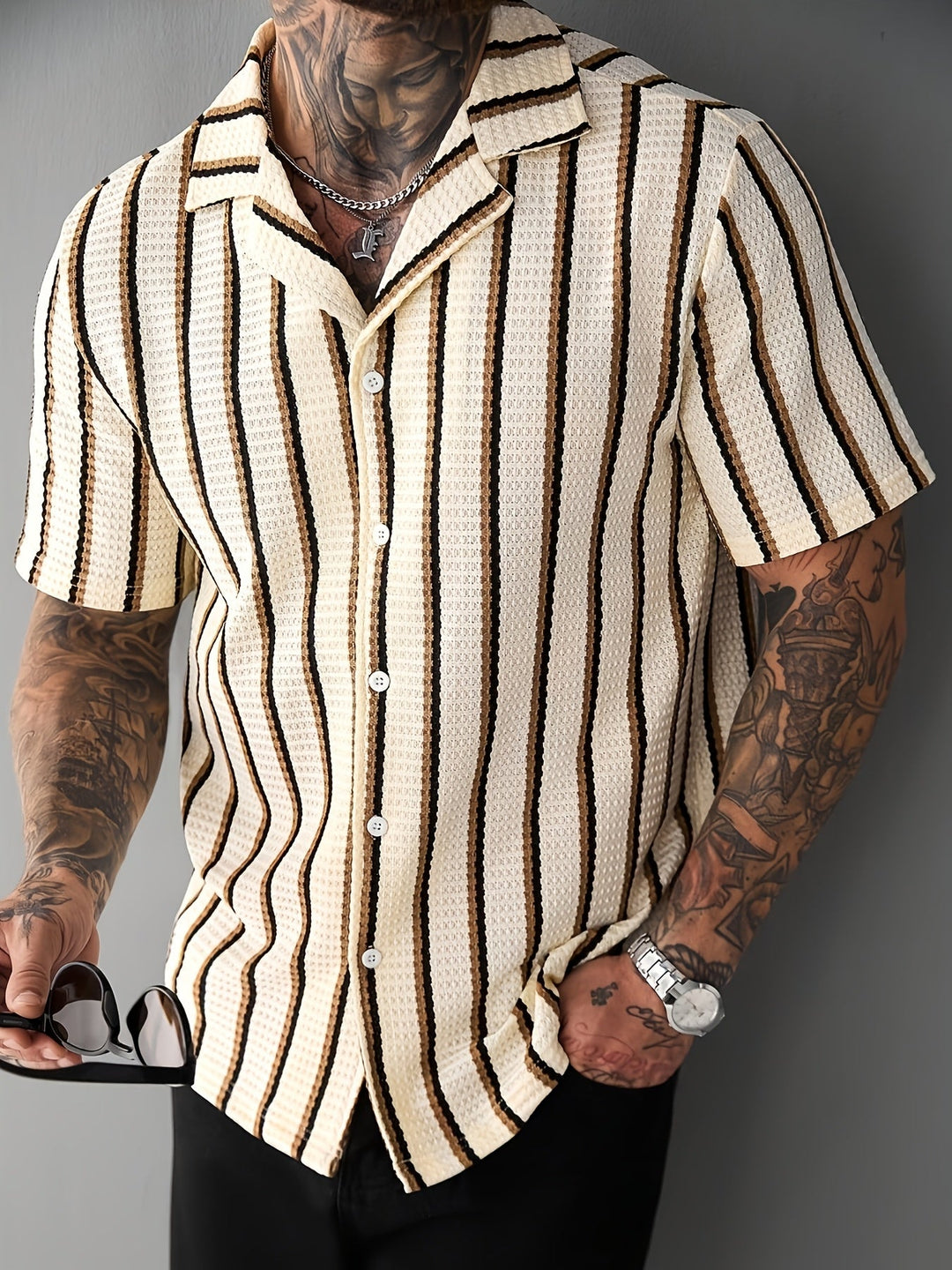 Men's Striped Knit Shirt