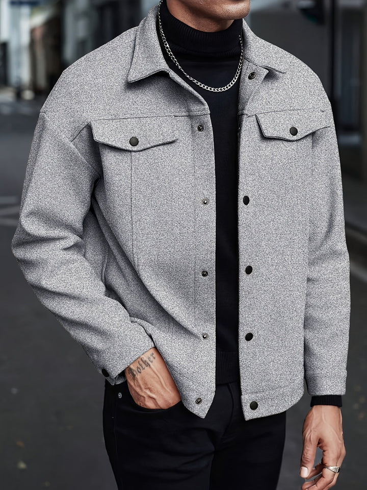 Men's Lapel Polyester Jacket