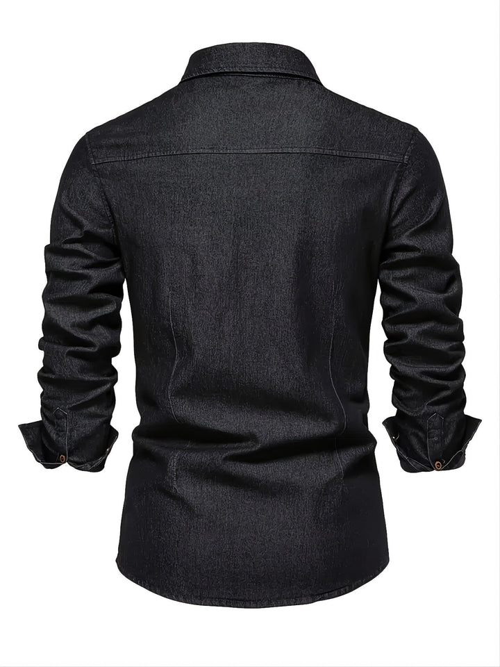 Men's Cotton Blend Denim Shirt