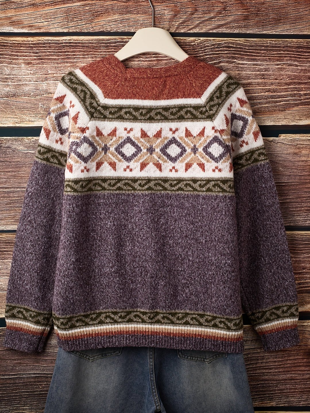 Harlow | Patterned Button-Front Cardigan