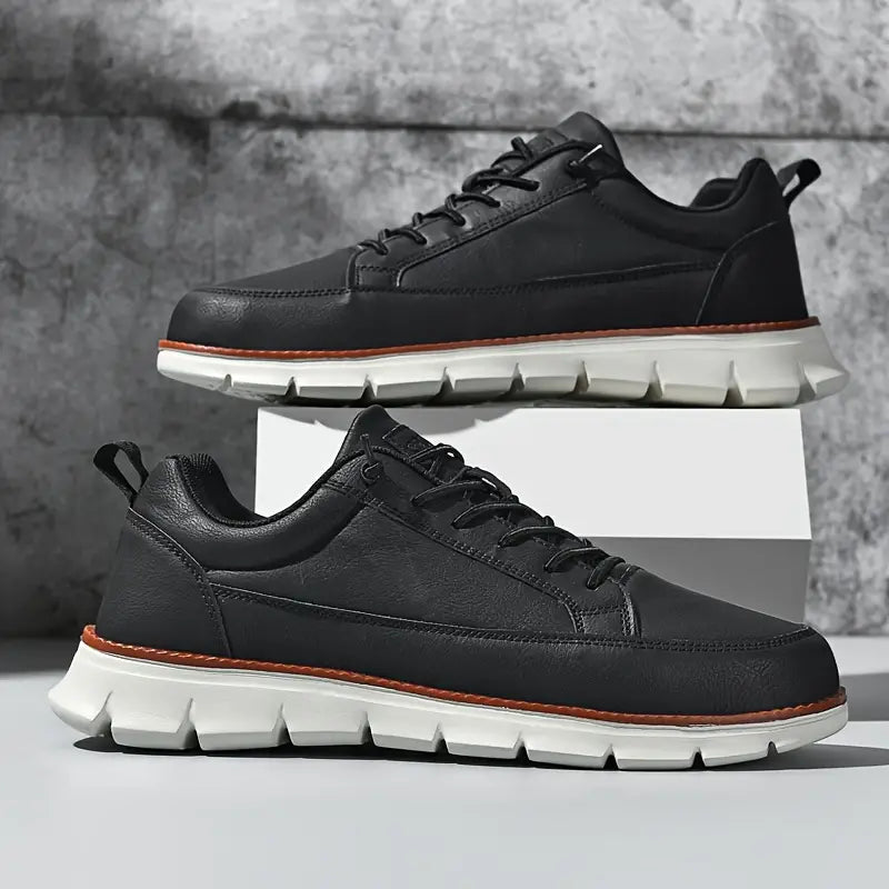 Leather Sneakers with Support