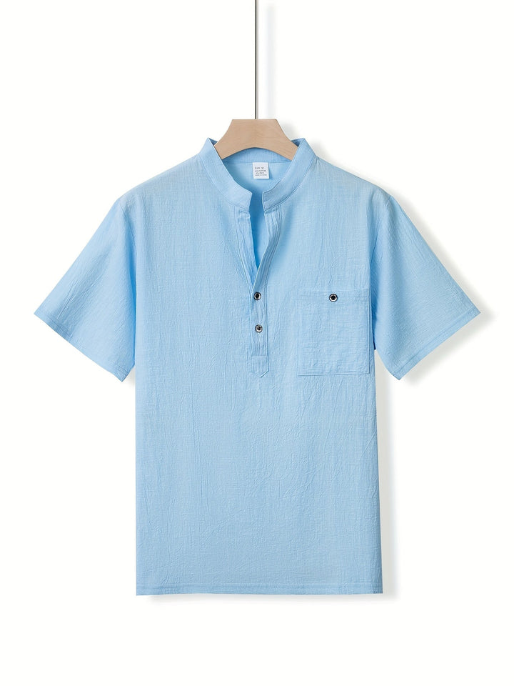 Men's Henley Cotton Shirt
