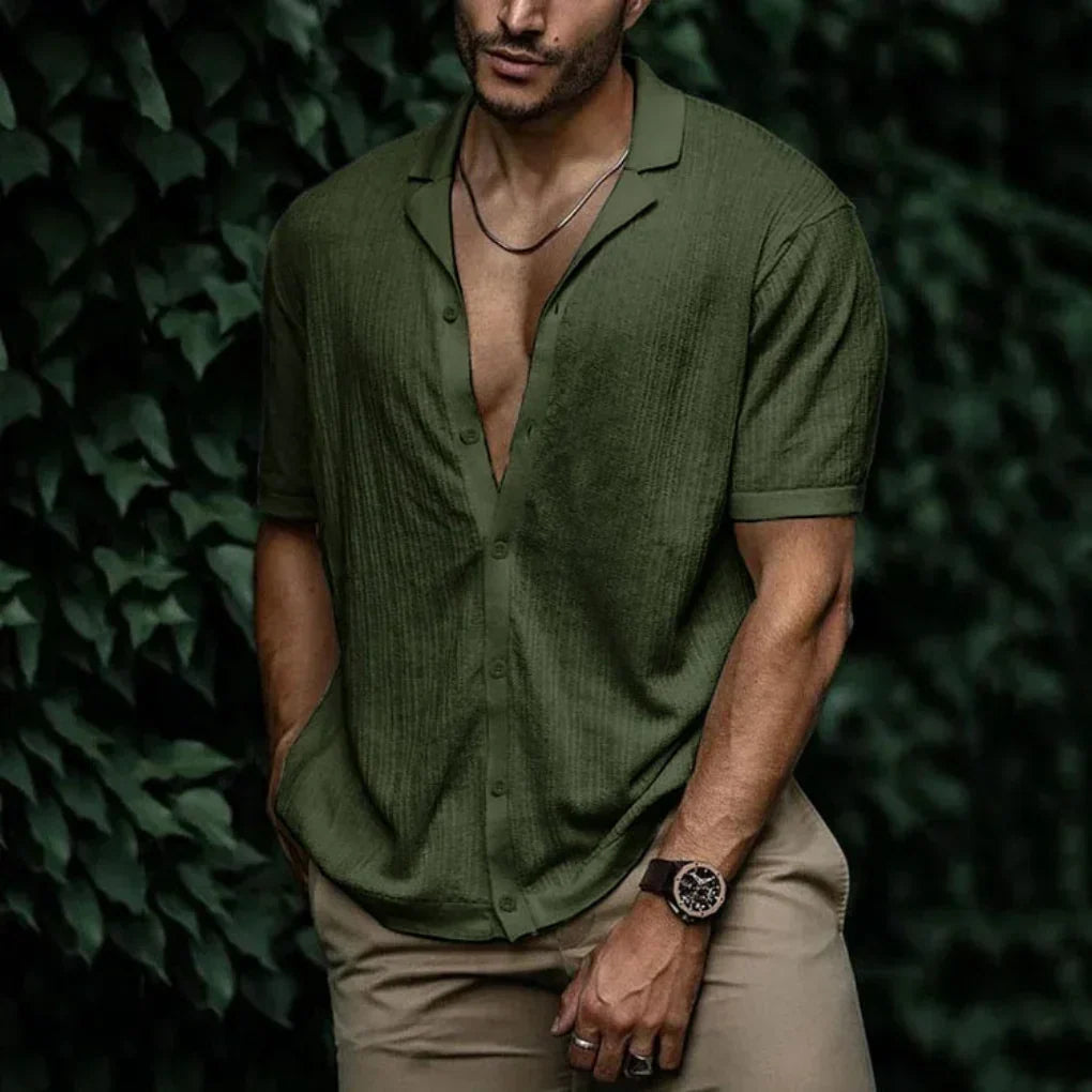 Men's Linen Knit Shirt