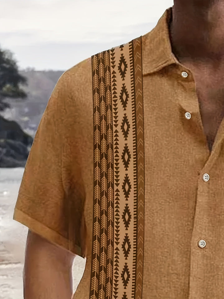 Men's Retro Print Shirt