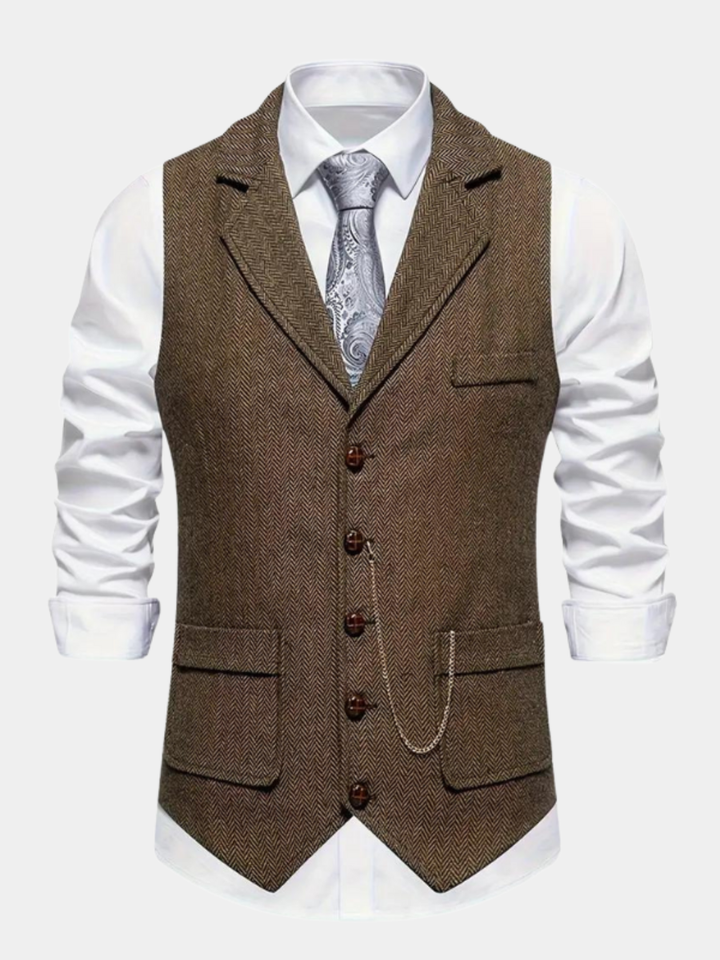 Men's Herringbone Vest