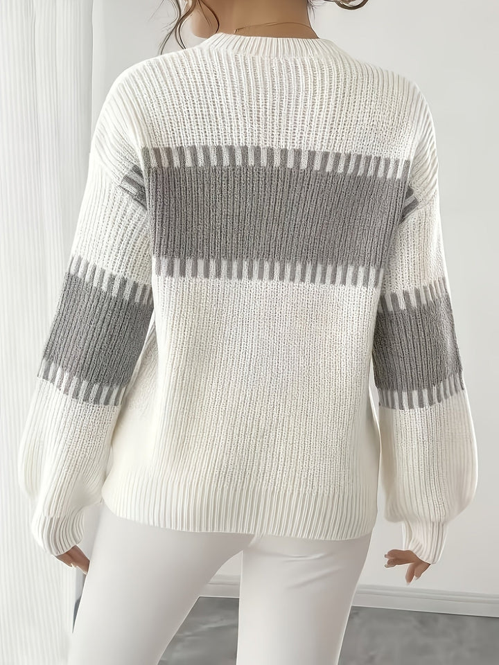 Adelaide | Color-Block Striped Sweater