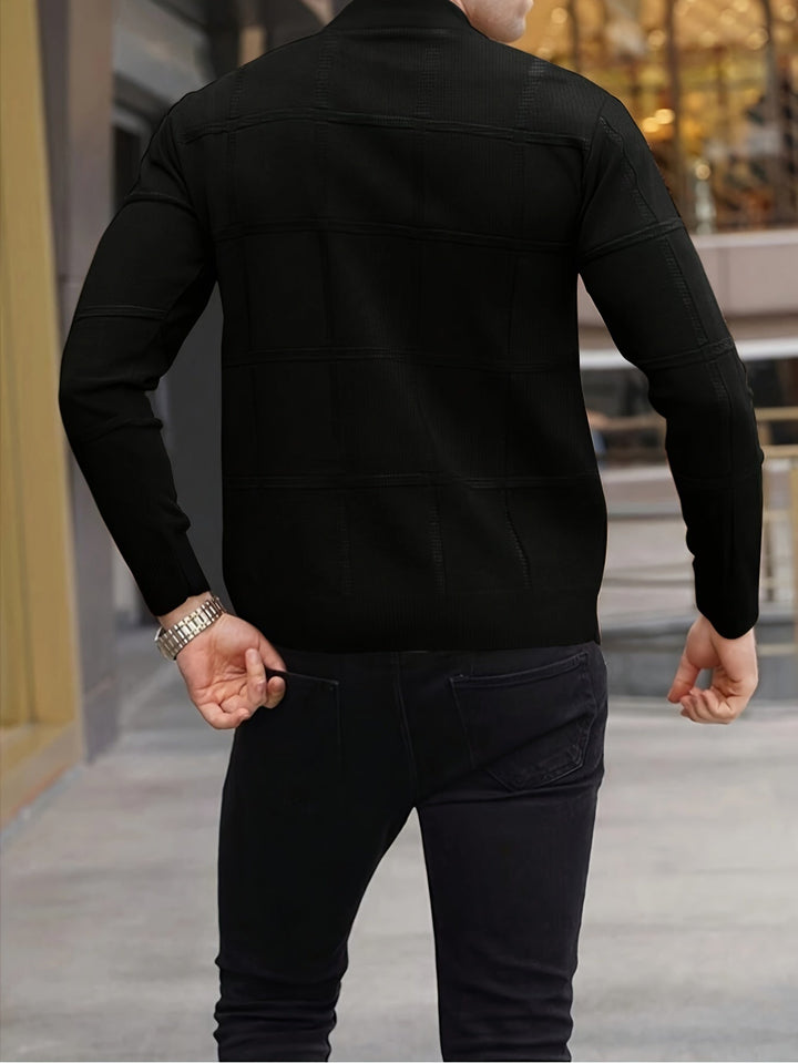 Men's Stand Collar Knit Sweater