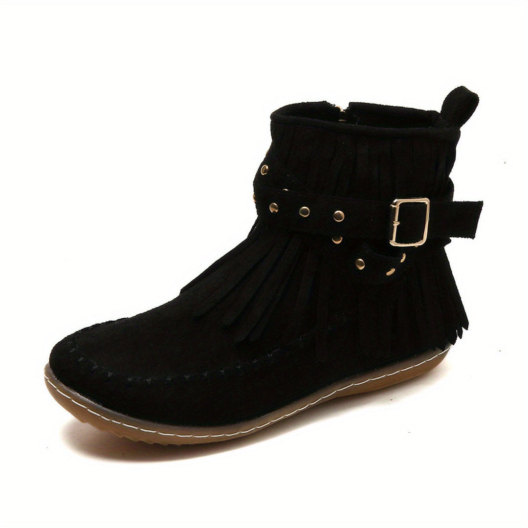Annabel | Fringed Western Ankle Boots