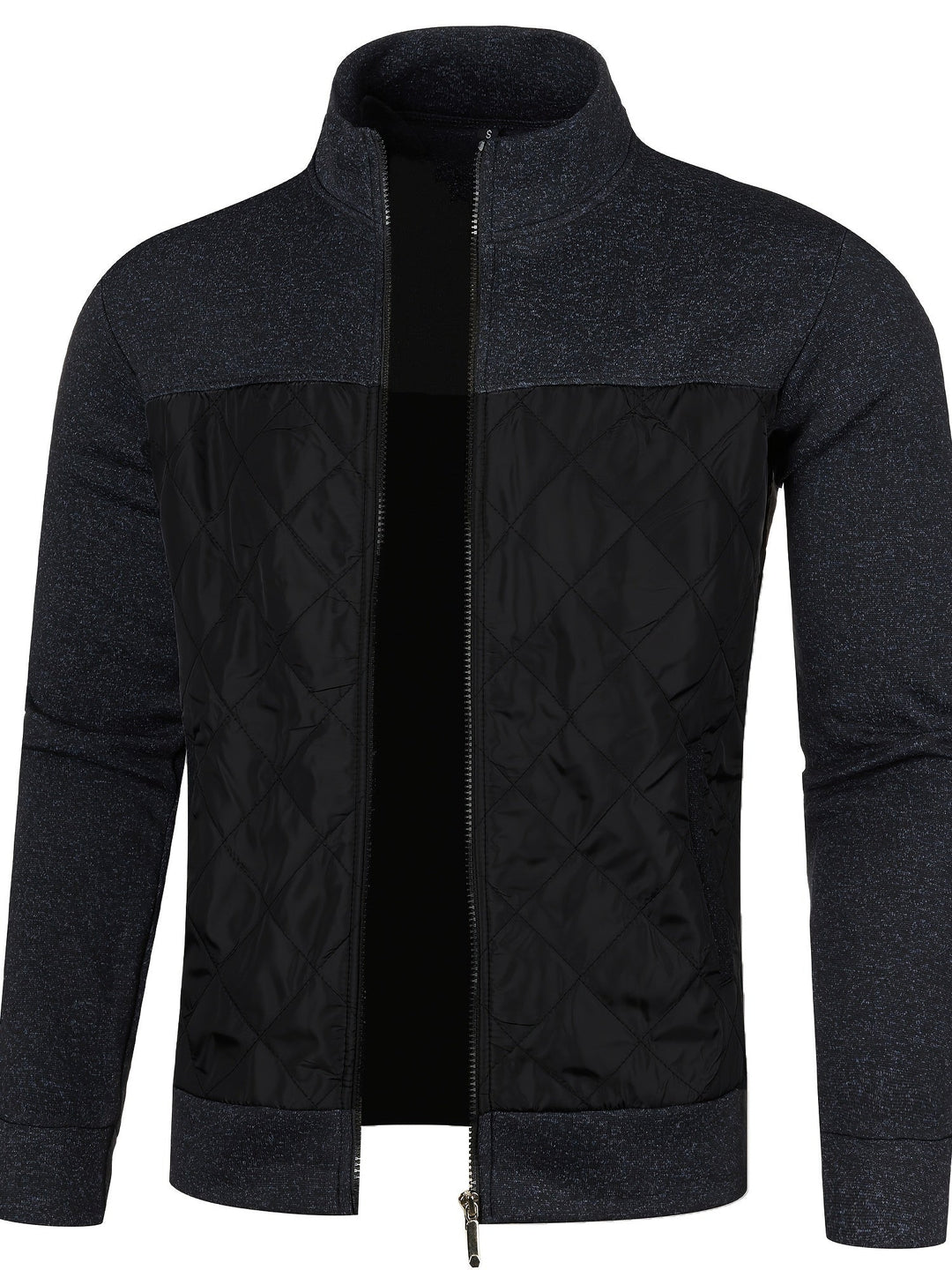 Men's Stand Collar Zip Knit Jacket