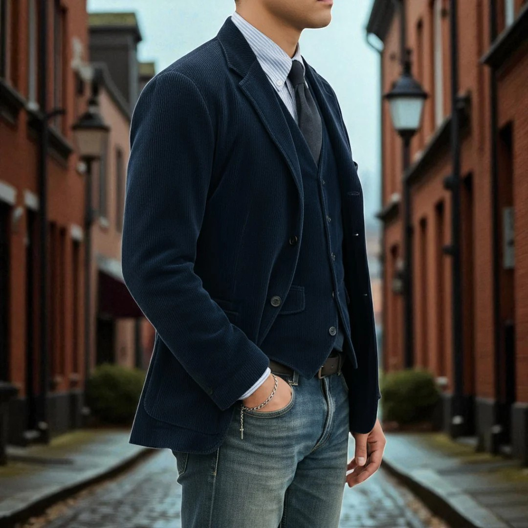 Men's Refined Corduroy Blazer Suit