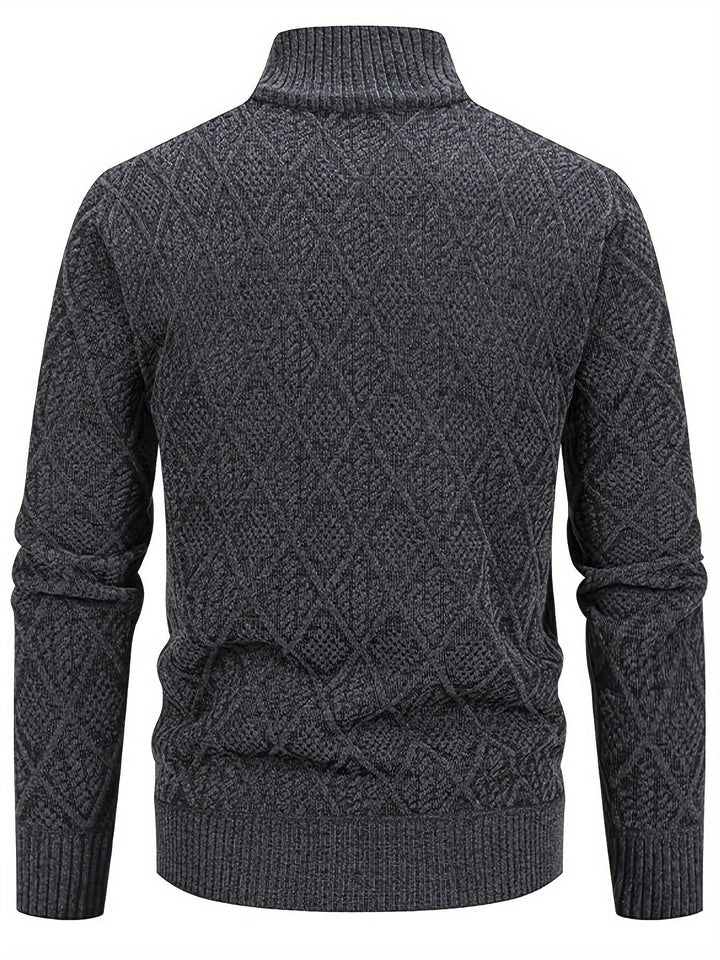 Men's Geometric Knit Cardigan