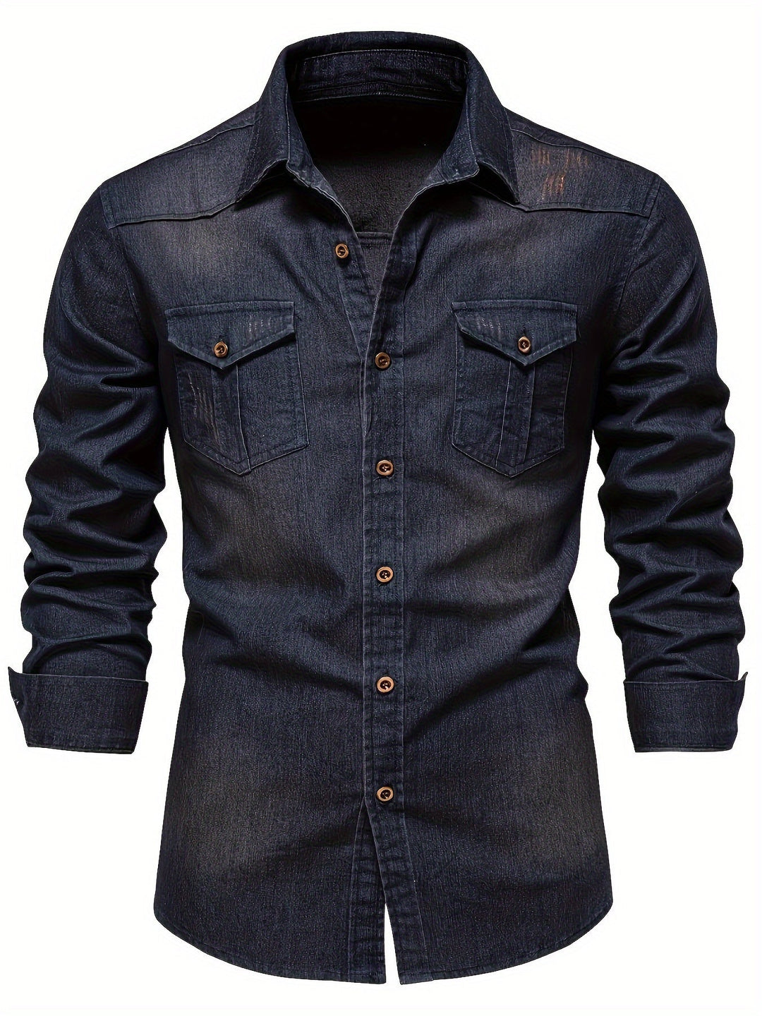 Men's Cotton Blend Denim Shirt