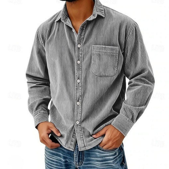 Men's Corduroy Buttoned Shirt
