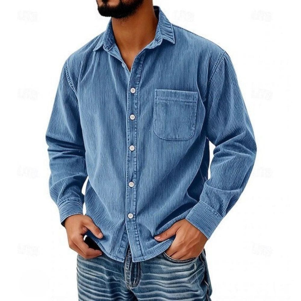 Men's Corduroy Buttoned Shirt