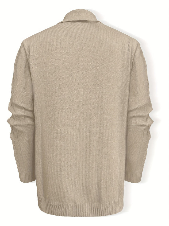 Men's Textured Knit Cardigan
