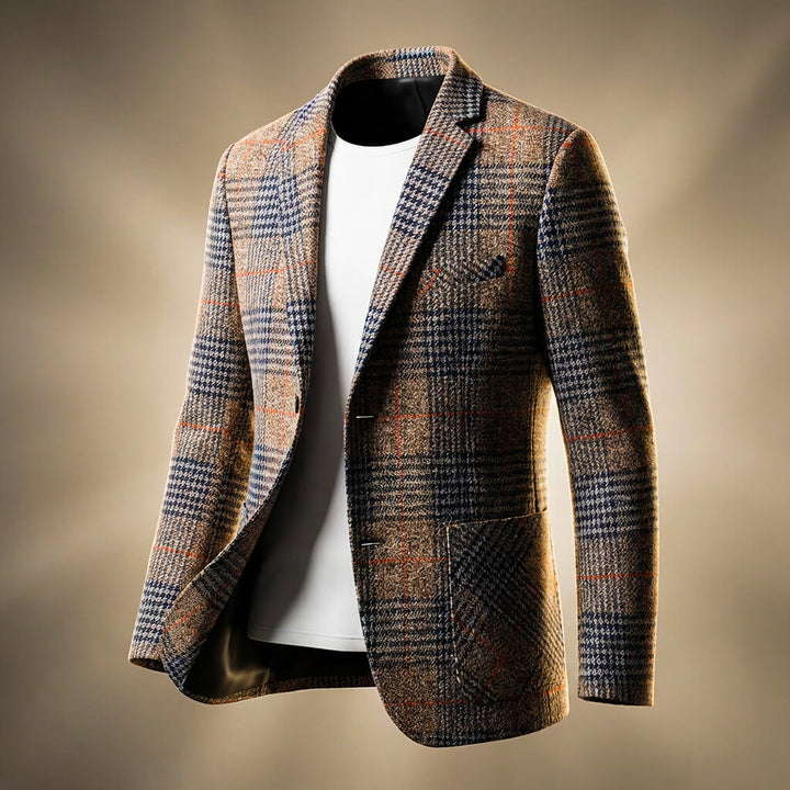 Men's Houndstooth Wool Blazer