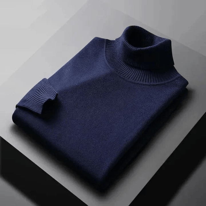 Men's Ribbed Turtleneck Sweater