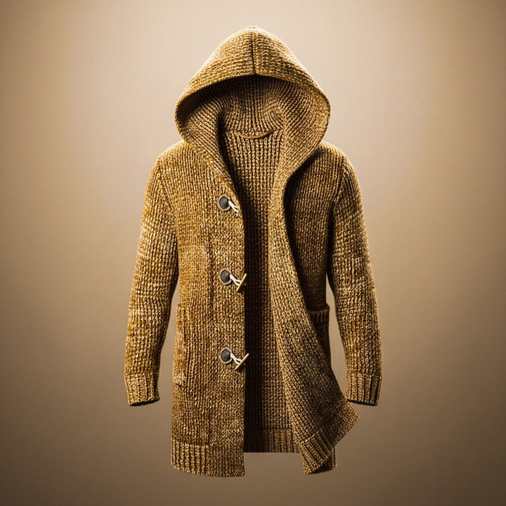 Adrian Wool Knit Hooded Cardigan
