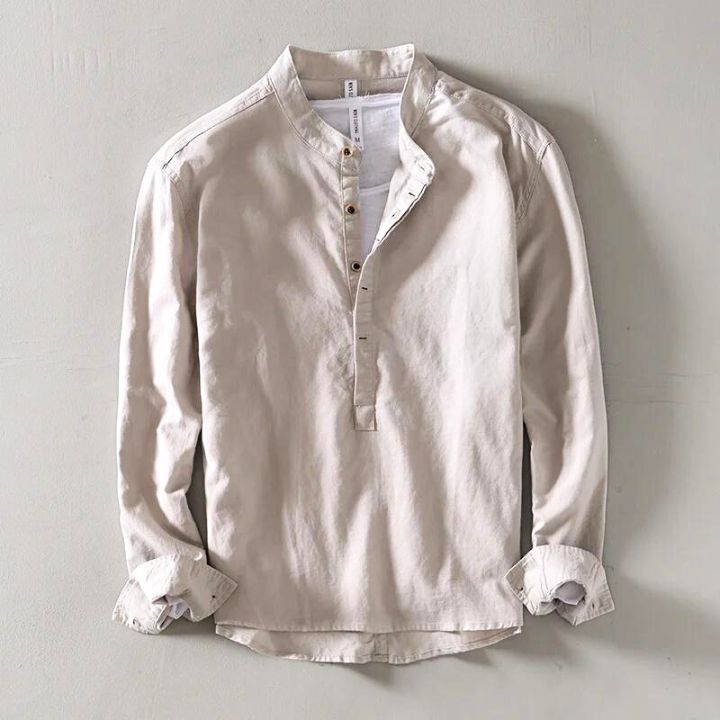 Men's Minimalist Linen Shirt