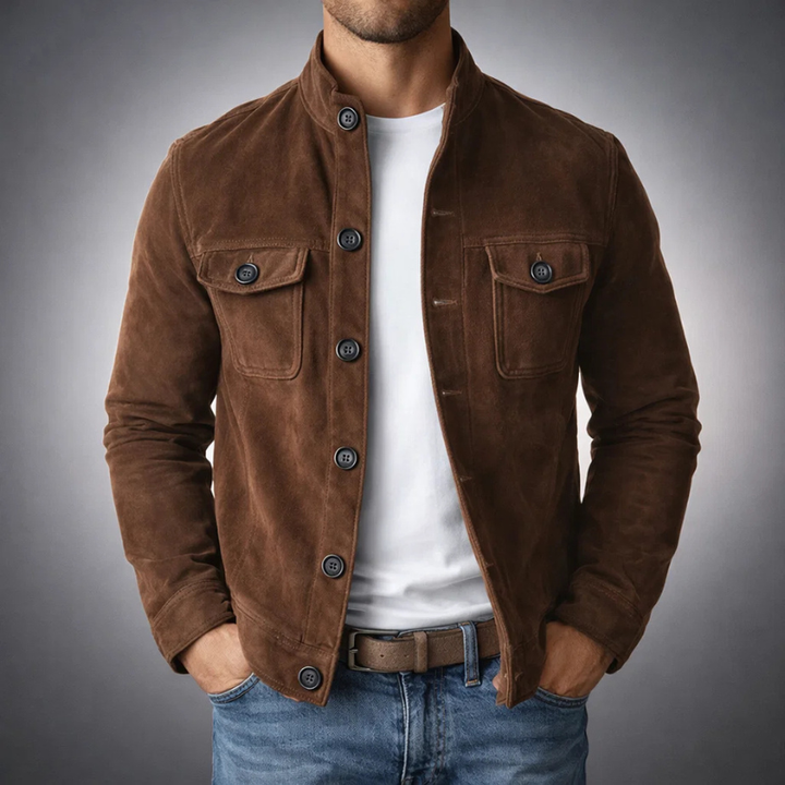 Men's Suede Shirt Jacket