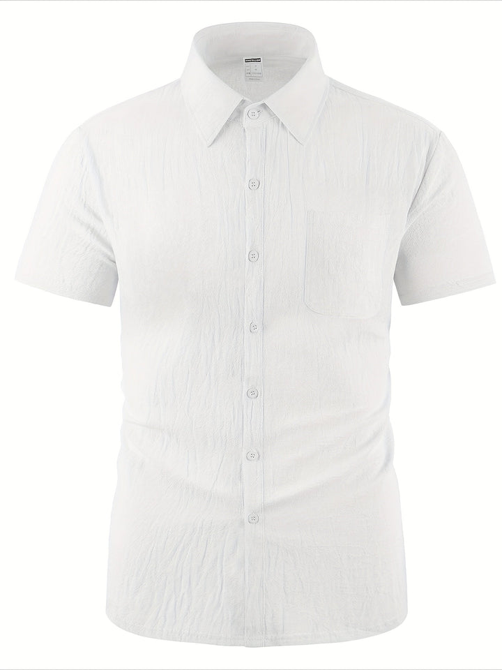 Men's Lapel Linen Shirt
