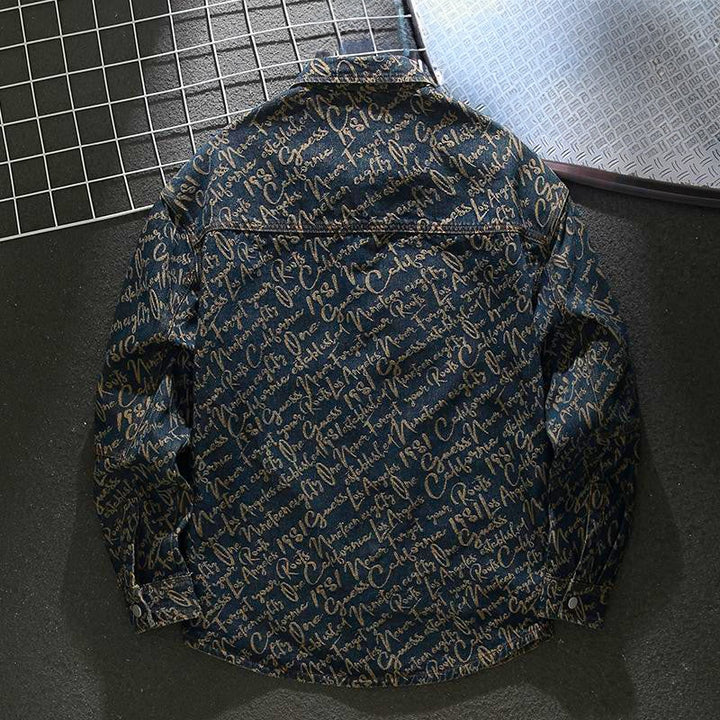 Men's Embroidered Denim Jacket