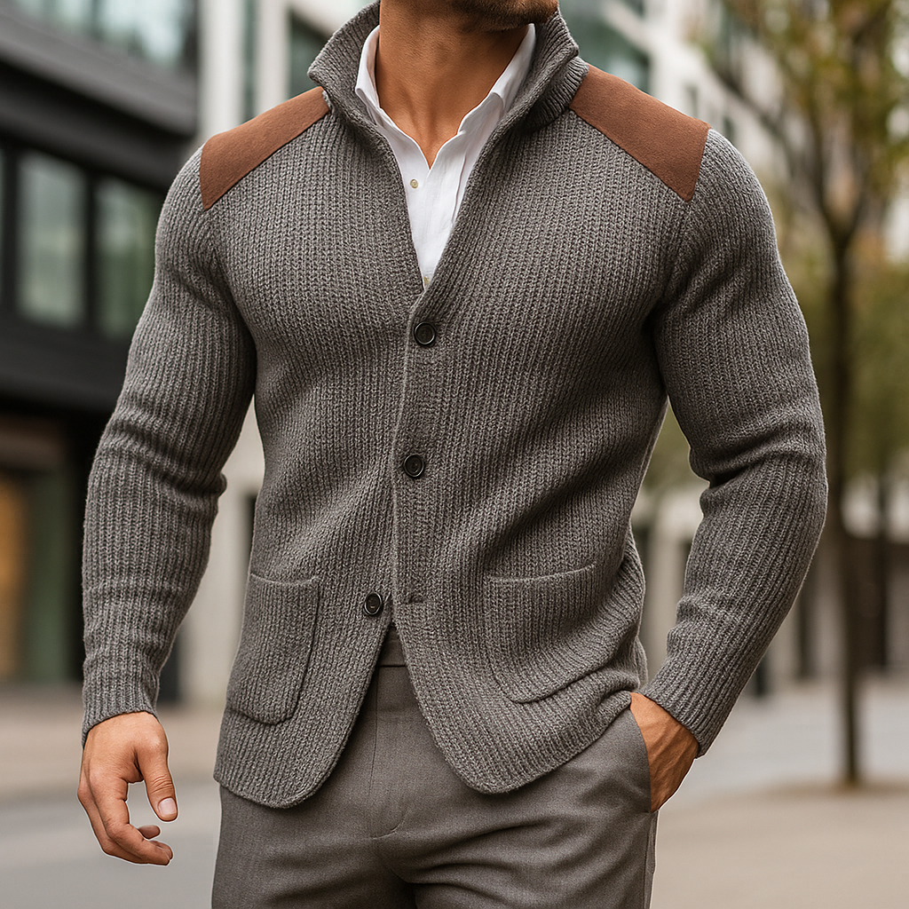 Men's Textured Knit Blazer
