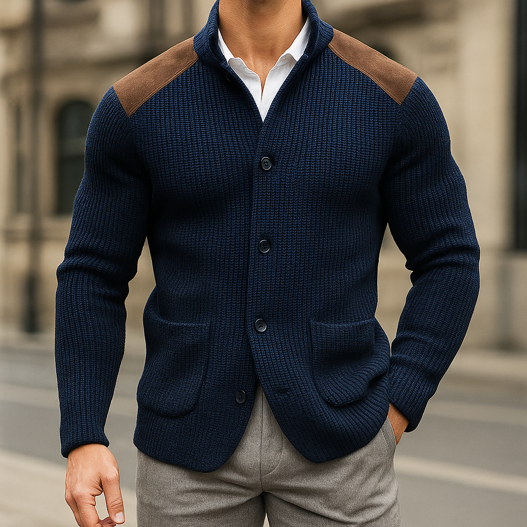 Men's Textured Knit Blazer