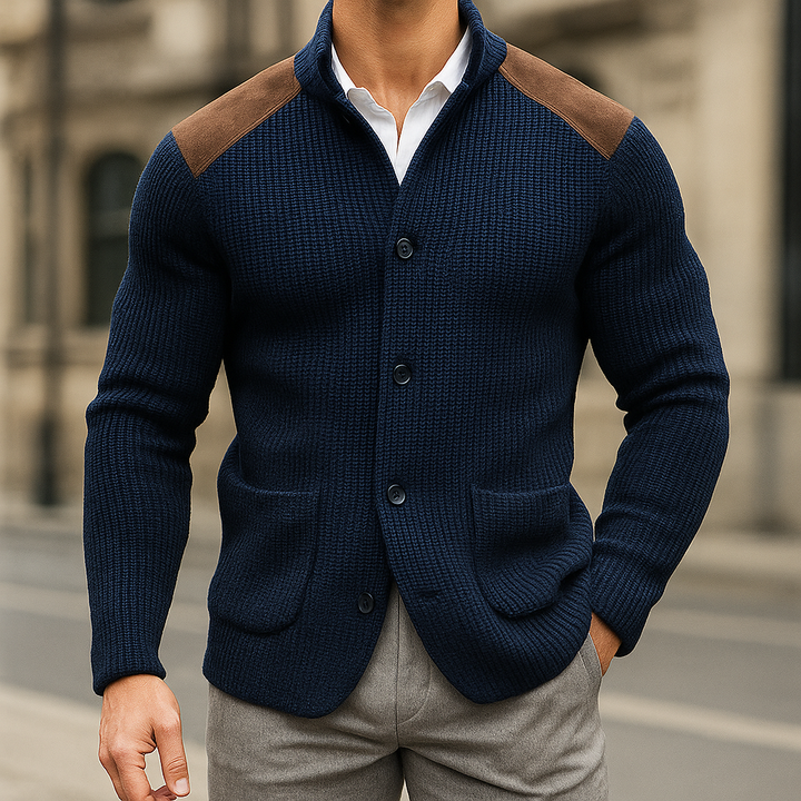 Men's Textured Knit Blazer