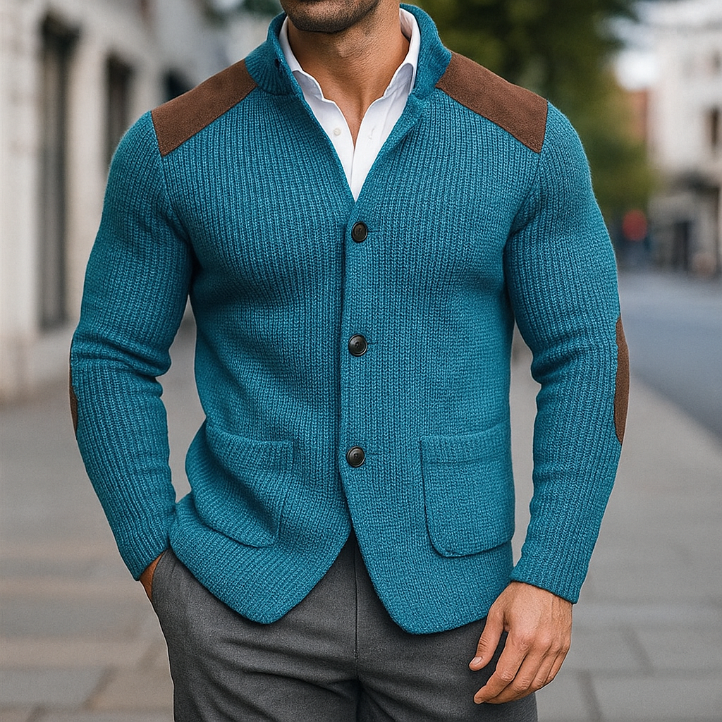 Men's Textured Knit Blazer