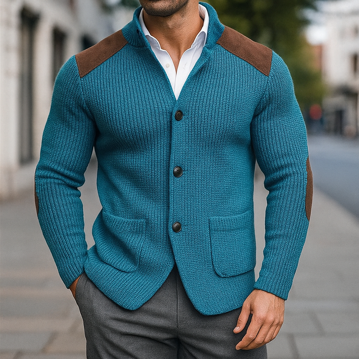 Men's Textured Knit Blazer
