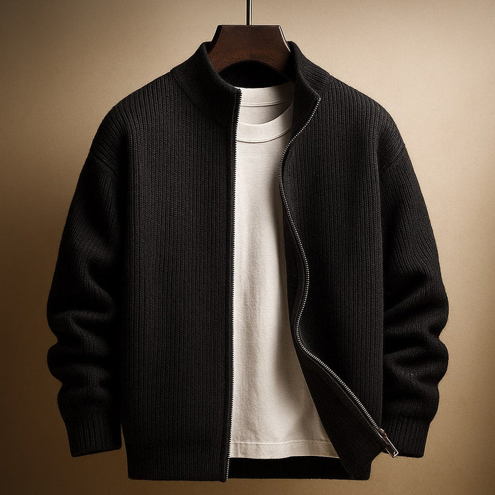 Men's Ribbed Zip Sweater