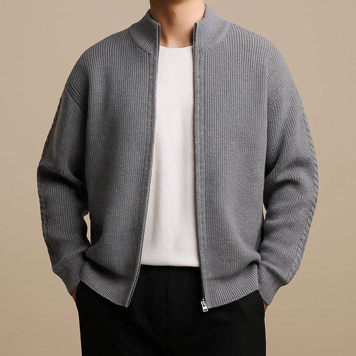 Men's Ribbed Zip Sweater