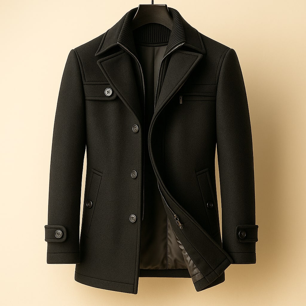Men's Long Wool Coat