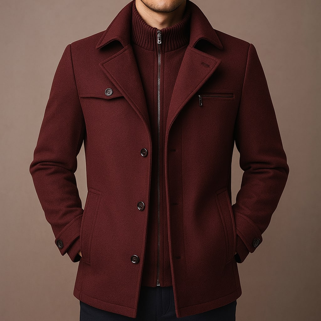 Men's Long Wool Coat