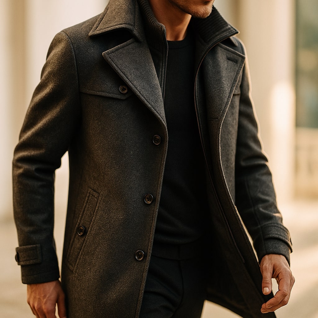 Men's Long Wool Coat