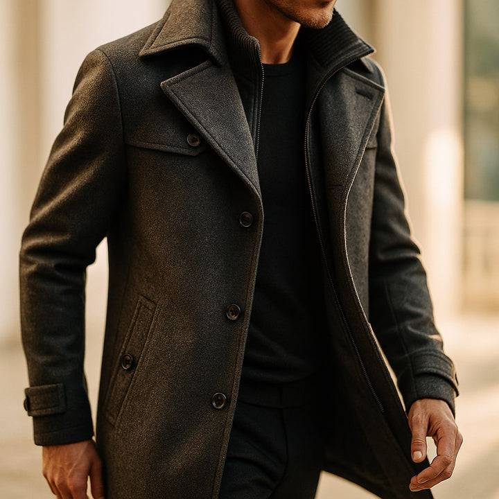 Men's Long Wool Coat