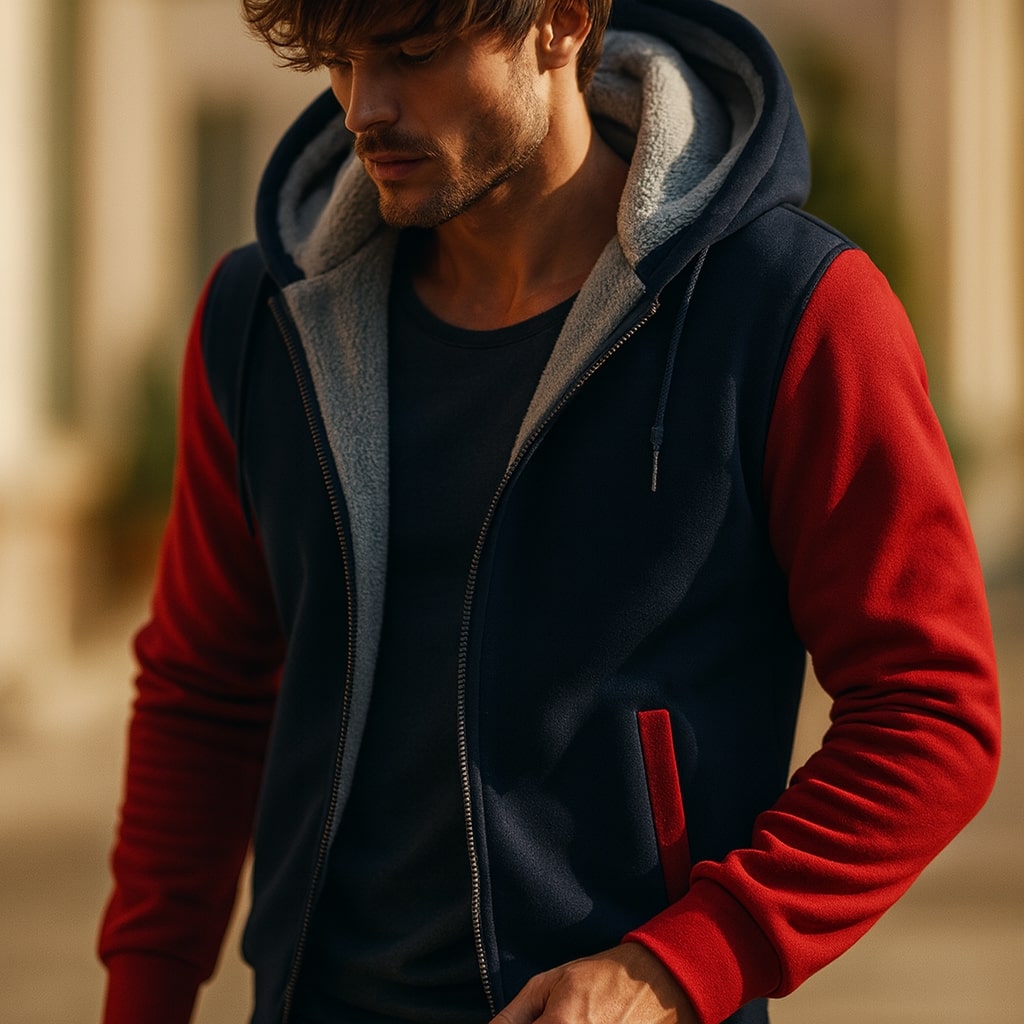Men's Double-Layered Hooded Jacket