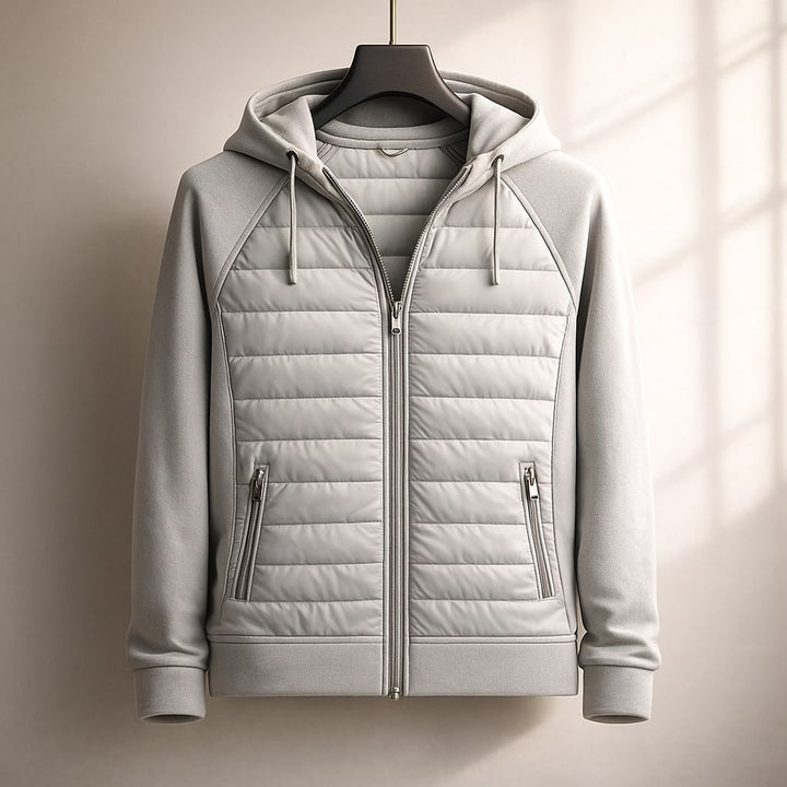 Men's Quilted Zip Hoodie