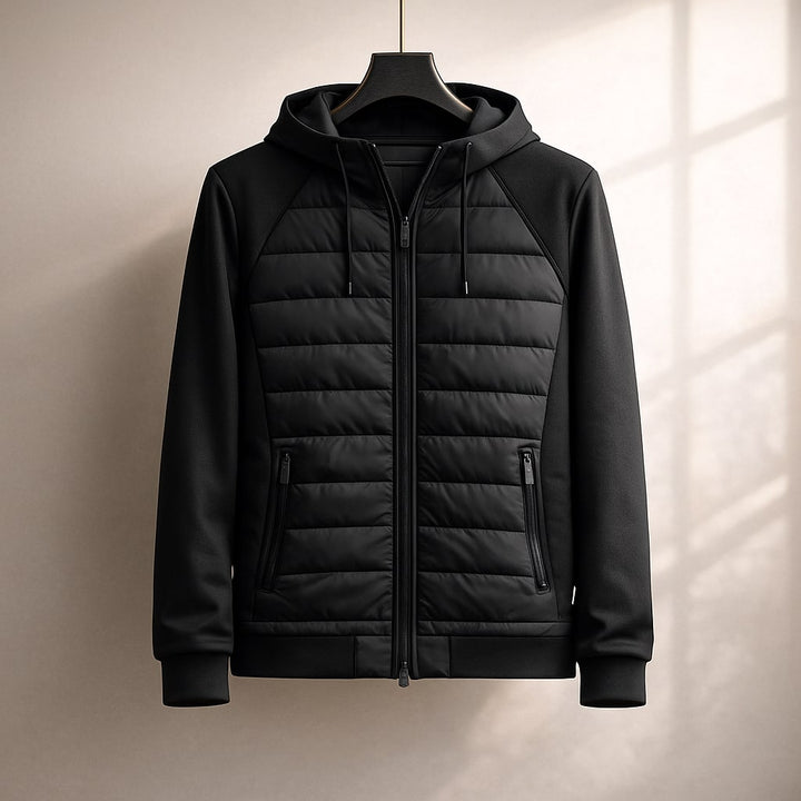 Men's Quilted Zip Hoodie