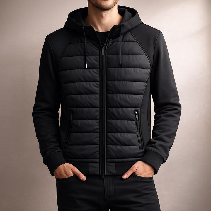 Men's Quilted Zip Hoodie